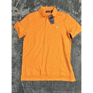 Chaps Mens Orange Polo Shirt L Cotton Short Sleeve Collar NWT
